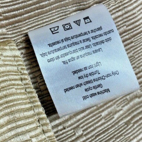 2 Textured Curtains Drapes Panels Beige Taupe - Picture 5 of 8